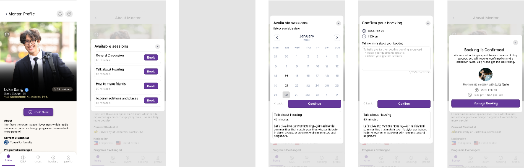 Booking high-fidelity flow